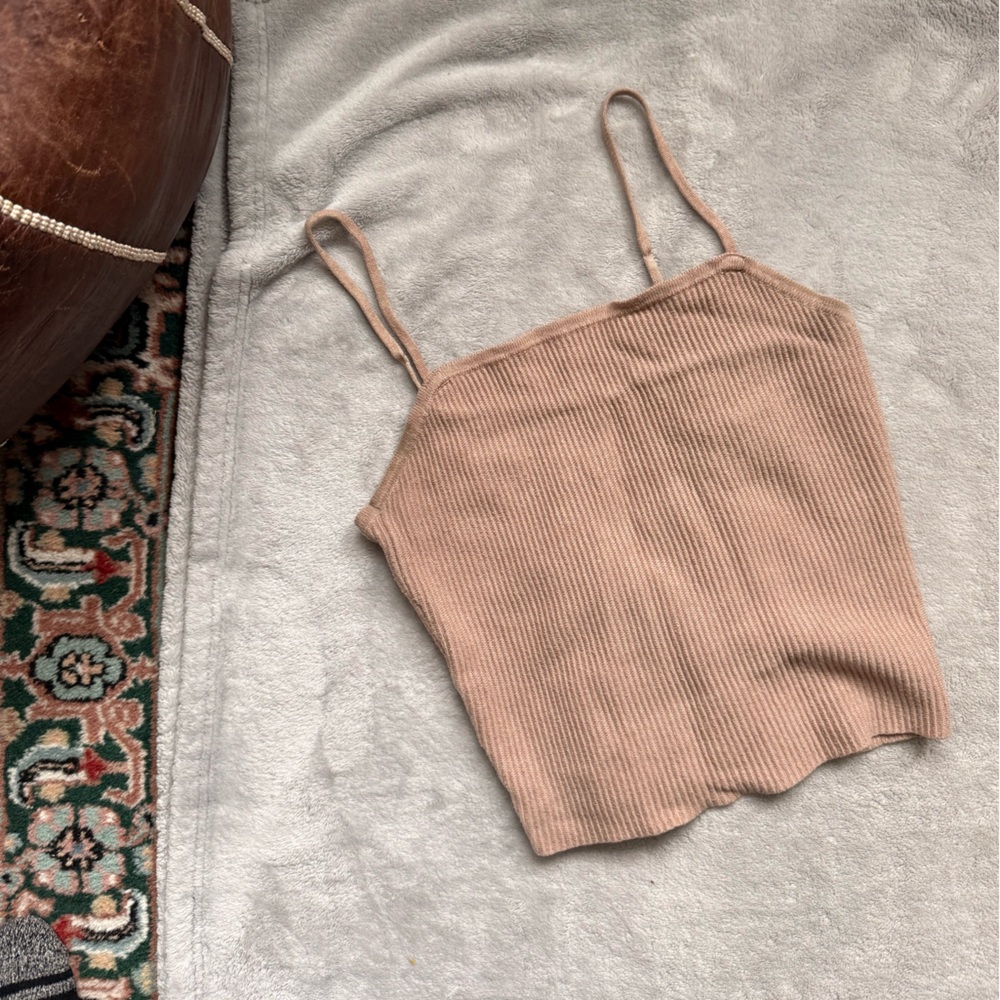 Abercrombie & Fitch - Brown Ribbed Spaghetti Strap Cami - size M